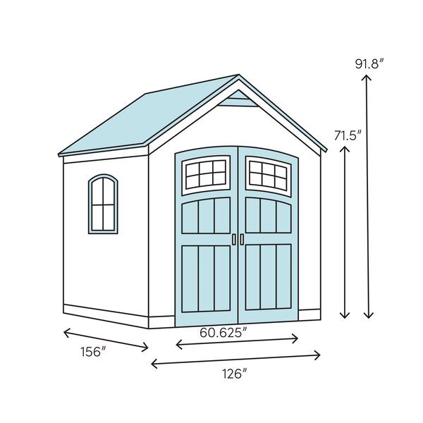 Woodbridge Plus 10.5 ft. W x 13 ft. D Plastic Storage Shed