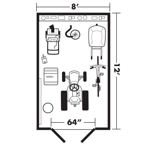 Installed Majestic 8 ft. x 12 ft. Wood Storage Shed with Autumn Brown Shingles