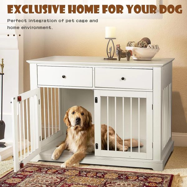 Dog Crate Furniture With Drawers