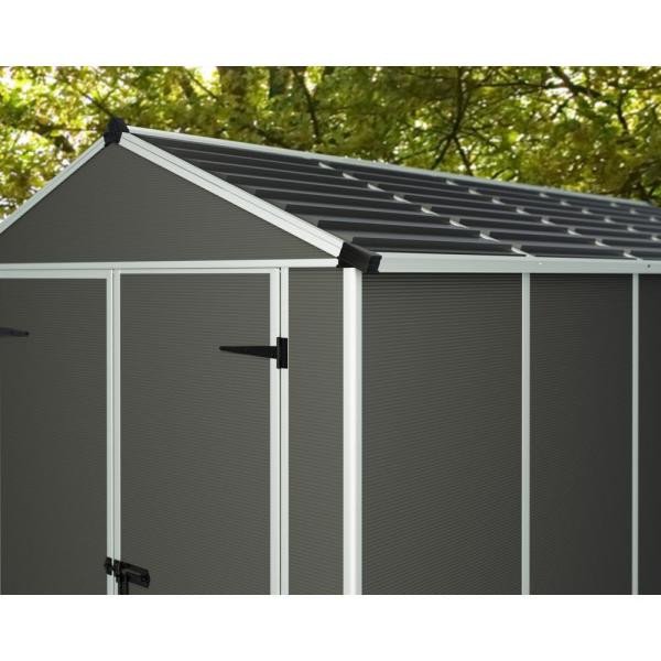Rubicon 6 ft. x 5 ft. Dark Gray Garden Storage Shed