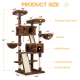 65.7'' H Carpet Cat Tree Condos and Scratching Posts Included, with Platforms and Hammock