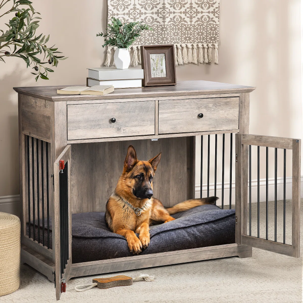 Dog Crate Furniture With Drawers