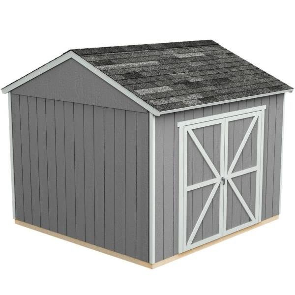 Installed Rookwood 10 ft. x 10 ft. Wooden Shed with Autmun Brown Shingles
