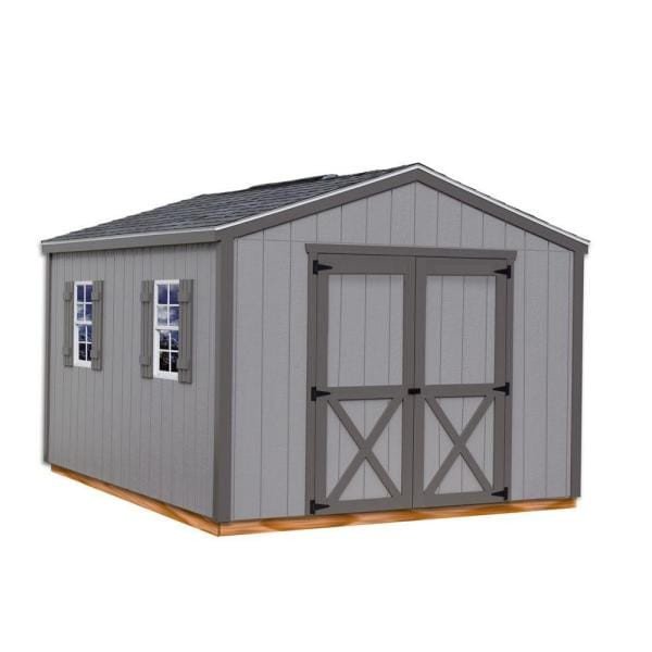 Elm 10 ft. x 12 ft. Wood Storage Shed Kit with Floor