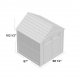 Outdoor Sutton 7 1/2 ft. W x 7 ft. D Resin Storage Shed