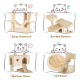 65.7'' H Carpet Cat Tree Condos and Scratching Posts Included, with Platforms and Hammock