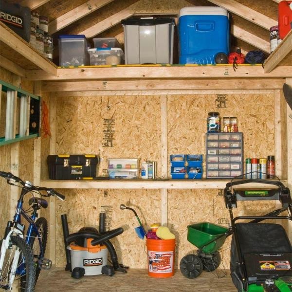 Installed Majestic 8 ft. x 12 ft. Wood Storage Shed with Autumn Brown Shingles