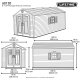 8 ft. W x 20 ft. D Plastic Storage Shed