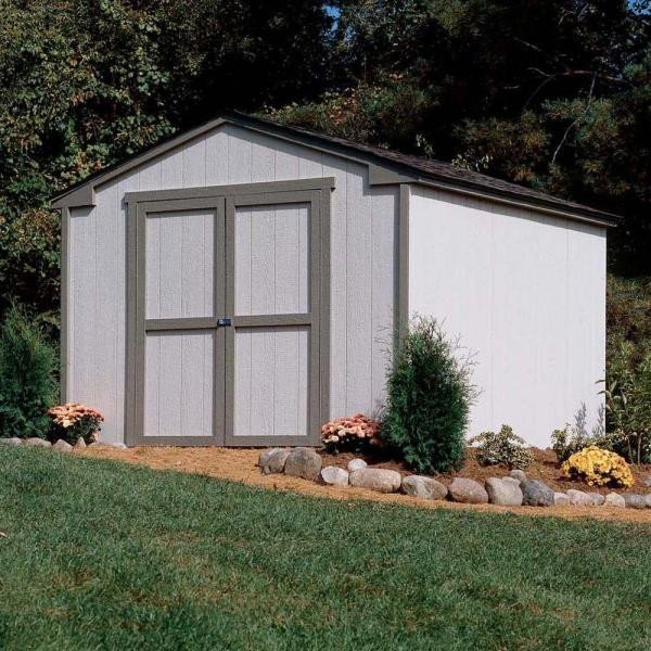 Installed Princeton 10 ft. x 10 ft. Wood Storage Shed with Autumn Brown Shingles
