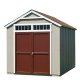 Installed Majestic 8 ft. x 12 ft. Wood Storage Shed with Autumn Brown Shingles