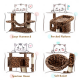 65.7'' H Carpet Cat Tree Condos and Scratching Posts Included, with Platforms and Hammock