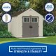 Tremont 8 ft. 4-1/2 in. x 10 ft. 2-1/4 in. Resin Storage Shed