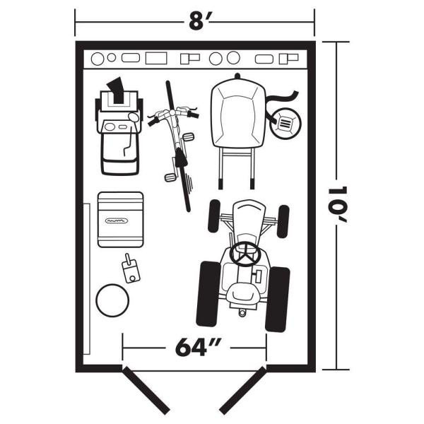 Installed Montana 8 ft. x 10 ft. Wood Storage Shed with Autumn Brown Shingles