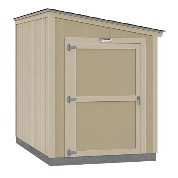 Installed The Tahoe Series Lean-To 6 ft. x 10 ft. x 8 ft. 3 in. Un-Painted Wood Storage Building Shed
