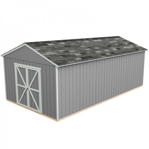 Astoria 12 ft. W x 24 ft. D Solid + Manufactured Wood Storage Shed