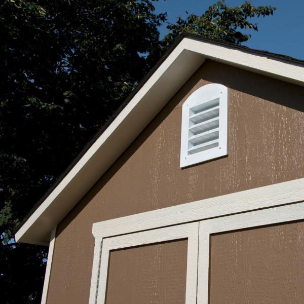 Installed Meridian Deluxe 8 ft. x 12 ft. Wood Storage Shed with Upgrades and Black Onyx Shingles