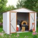 8.5 Ft W X 6.2' Ft D Outdoor Metal Traditional Storage Shed