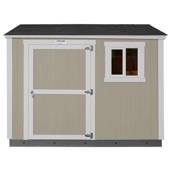 Installed The Tahoe Series Tall Ranch 8 ft. x 10 ft. x 8 ft. 6 in. Painted Wood Storage Building Shed and Sidewall Door