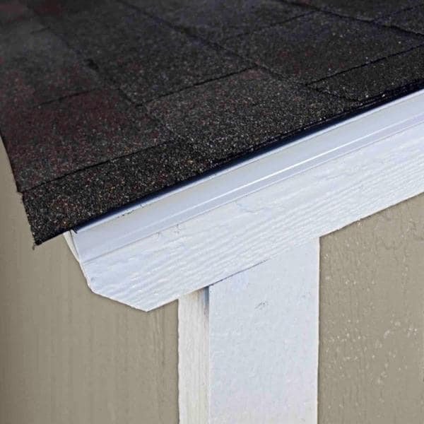 Installed The Tahoe Series Tall Ranch 8 ft. x 10 ft. x 8 ft. 6 in. Painted Wood Storage Building Shed and Sidewall Door