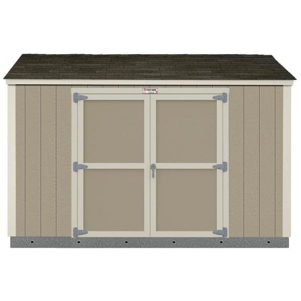 Installed The Tahoe Series 6 ft. x 12 ft. x 8 ft. 3 in. Un-Painted Wood Storage Building with Shingles and Sidewall Door