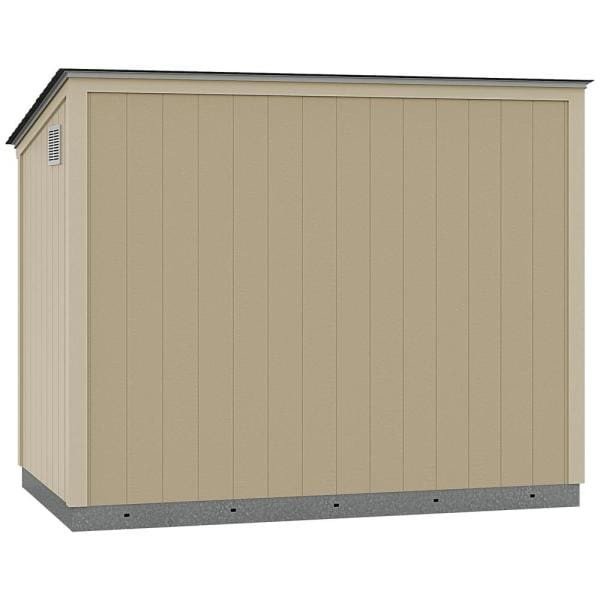 Installed The Tahoe Series Lean-To 6 ft. x 10 ft. x 8 ft. 3 in. Un-Painted Wood Storage Building Shed and Sidewall Door