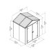 Rubicon 6 ft. x 5 ft. Dark Gray Garden Storage Shed