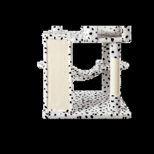 65.7'' H Carpet Cat Tree Condos and Scratching Posts Included, with Platforms and Hammock