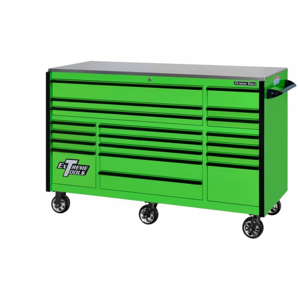 Extreme Tools 72″ x 30″, 19 Drawer Roller Cabinet with 250 lbs. drawer slides, RX 250 Series