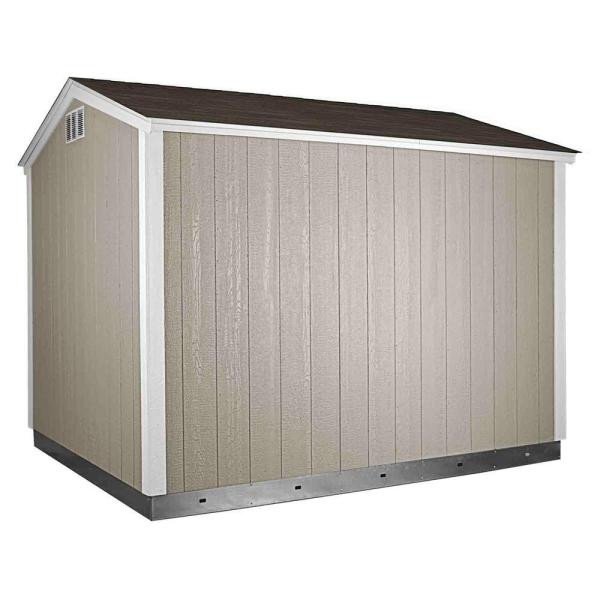Installed The Tahoe Series Tall Ranch 8 ft. x 10 ft. x 8 ft. 6 in. Painted Wood Storage Building Shed and Sidewall Door