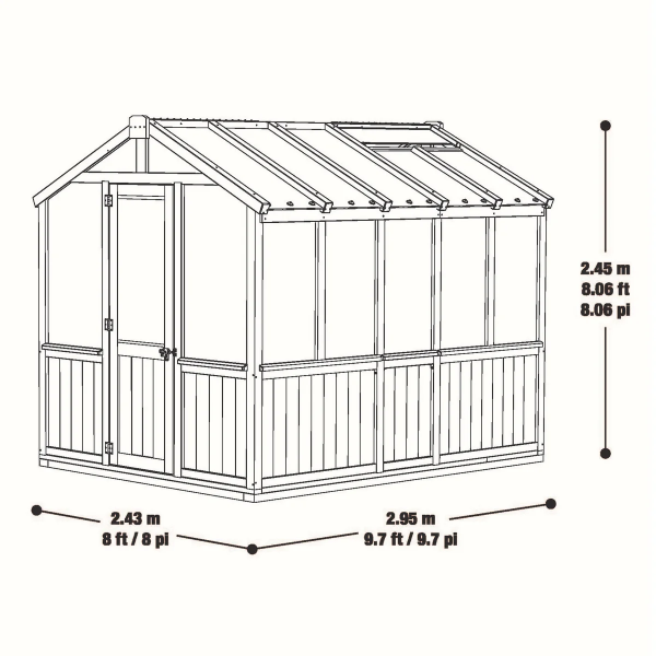 Yardistry 8′ x 10′ Greenhouse