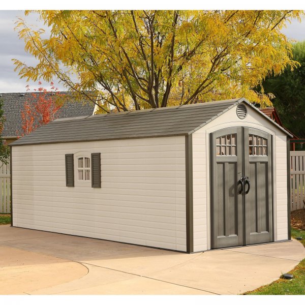 8 ft. W x 20 ft. D Plastic Storage Shed