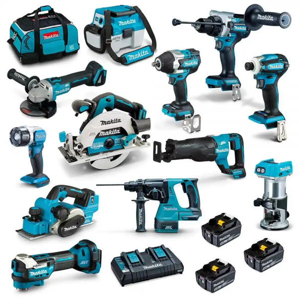 MAKITA 18V BRUSHLESS 12 PIECE 3 X 5.0AH COMBO KIT DLX1202TX1