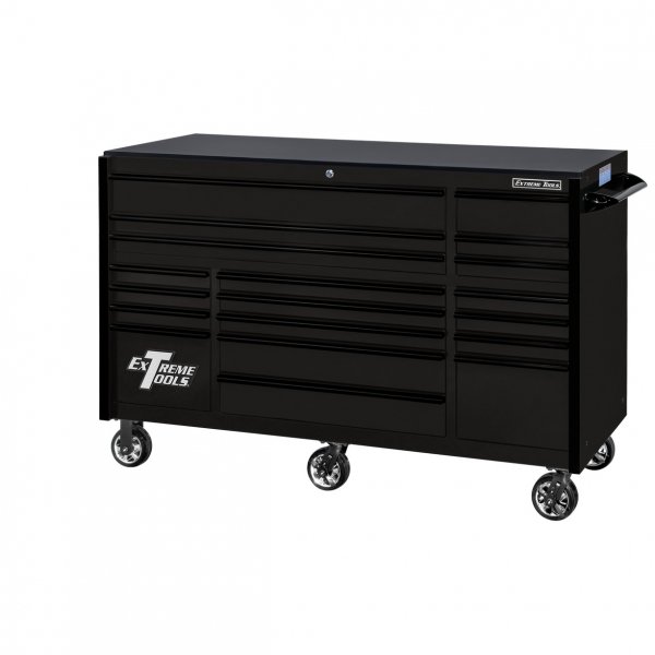 Extreme Tools 72″ x 30″, 19 Drawer Roller Cabinet with 250 lbs. drawer slides, RX 250 Series