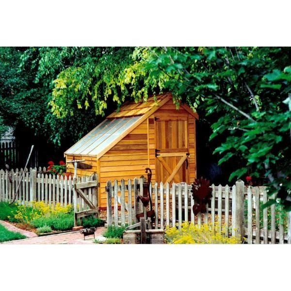 Sunhouse 8 ft. x 8 ft. Western Red Cedar Garden Shed