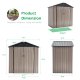 Tremont 6' x 4' Outdoor Metal Storage Shed with Lockable Door for Backyard