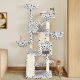65.7'' H Carpet Cat Tree Condos and Scratching Posts Included, with Platforms and Hammock