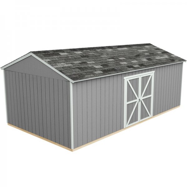 Astoria 12 ft. W x 24 ft. D Solid + Manufactured Wood Storage Shed