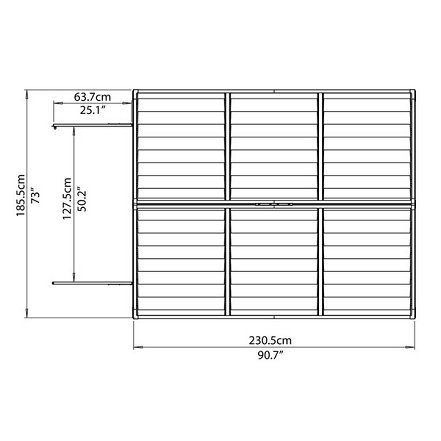SkyLight 6 ft. W x 7.5 ft. D Polycarbonate Storage Shed