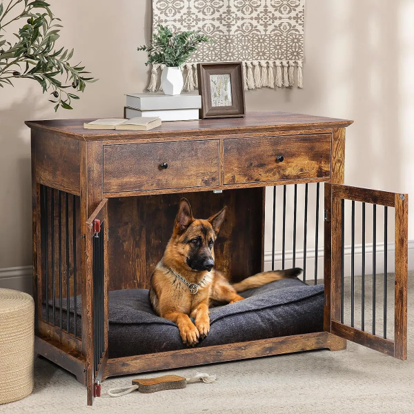 Dog Crate Furniture With Drawers