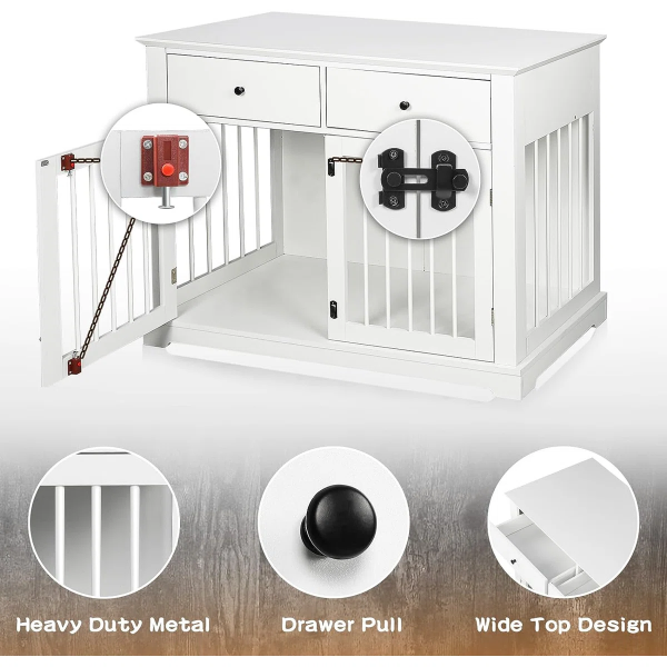 Dog Crate Furniture With Drawers