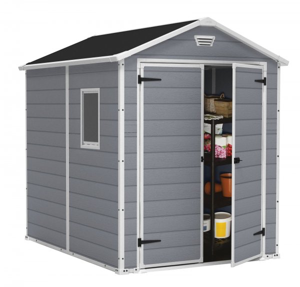 Manor 6 ft. W x 7.5 ft. D Plastic Storage Shed