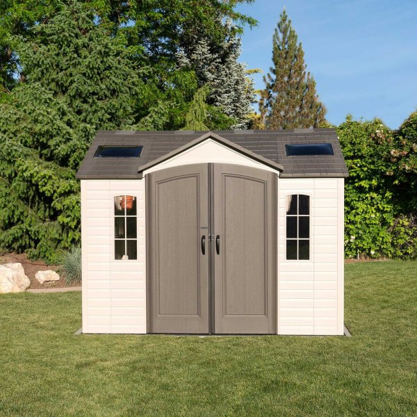 Side 10 ft. W x 8 ft. D Plastic Storage Shed
