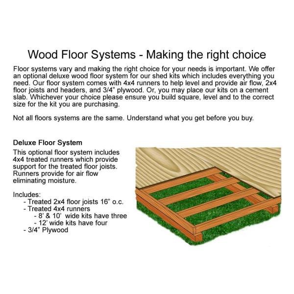 Northwood 10 ft. x 10 ft. Wood Storage Shed Kit with Floor Including 4 x 4 Runners