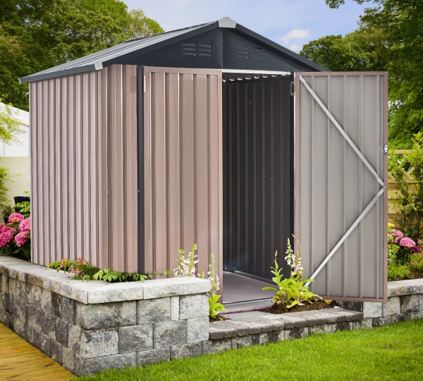 Tremont 6' x 4' Outdoor Metal Storage Shed with Lockable Door for Backyard