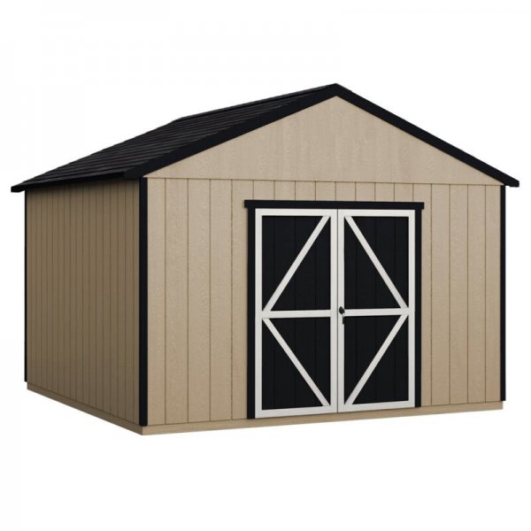 Astoria 12 ft. W x 24 ft. D Solid + Manufactured Wood Storage Shed
