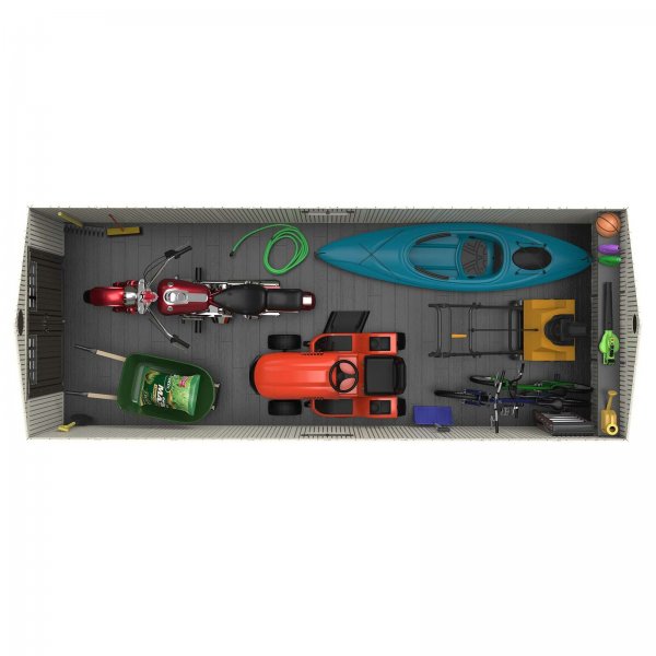 8 ft. W x 20 ft. D Plastic Storage Shed