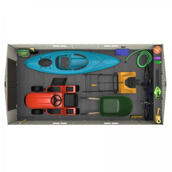 Side Entry 15 ft. W x 8 ft. D Plastic Storage Shed