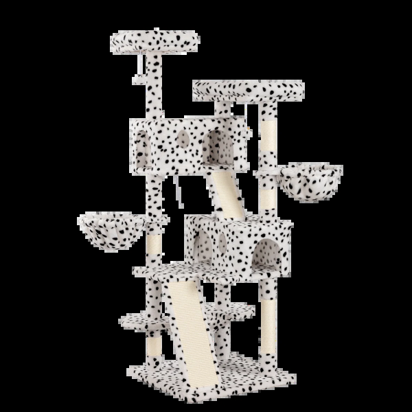 65.7'' H Carpet Cat Tree Condos and Scratching Posts Included, with Platforms and Hammock