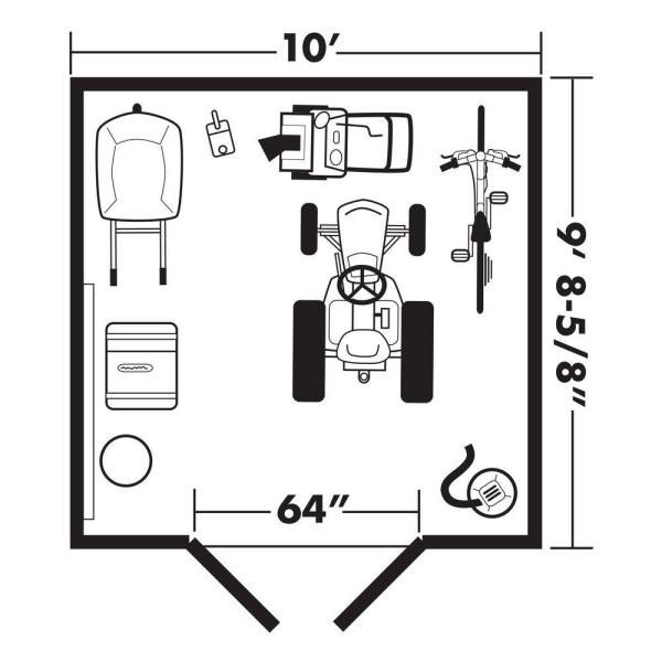 Installed Princeton 10 ft. x 10 ft. Wood Storage Shed with Autumn Brown Shingles