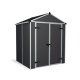 Rubicon 6 ft. x 5 ft. Dark Gray Garden Storage Shed
